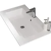 Lavabo bianco in mineralmarmo 75 cm