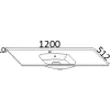 Lavabo da incasso con vasca integrata Ocritech 121x51,2 cm bianco opaco