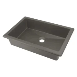 Lavabo da incasso granito Puerto Padre Idrostile 500x140 mm Antracite met