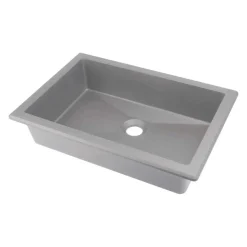 Lavabo da incasso granito Puerto Padre Idrostile 500x140 mm Grigio metallizzato