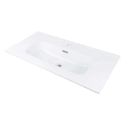 Lavabo da incasso granito Bauta Idrostile foro rubinetto 60 cm bianco