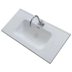 Lavabo da incasso Monya 101x46 cm in ceramica bianca