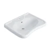 Lavabo ergonomico per bagni disabili 68x52 cm bianco