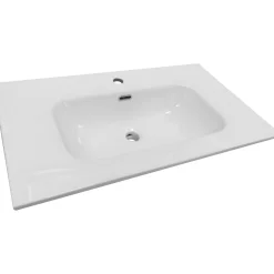 Lavabo in ceramica laccato bianco L 80 cm