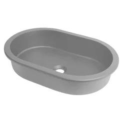 Lavabo incasso Idrostile Studio Design 390x145 mm grigio metallizzato