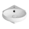 Lavabo a muro in ceramica bianca l 36 x p 38 x h 13 cm