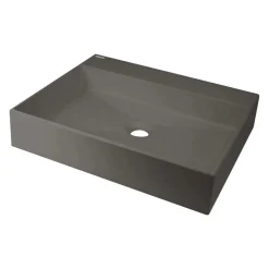 Lavabo appoggio granito Puerto Padre Idrostile foro rub 500x400 mm Antr met