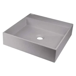 Lavabo appoggio granito Puerto Padre Idrostile foro rub 400x400 mm Grig met