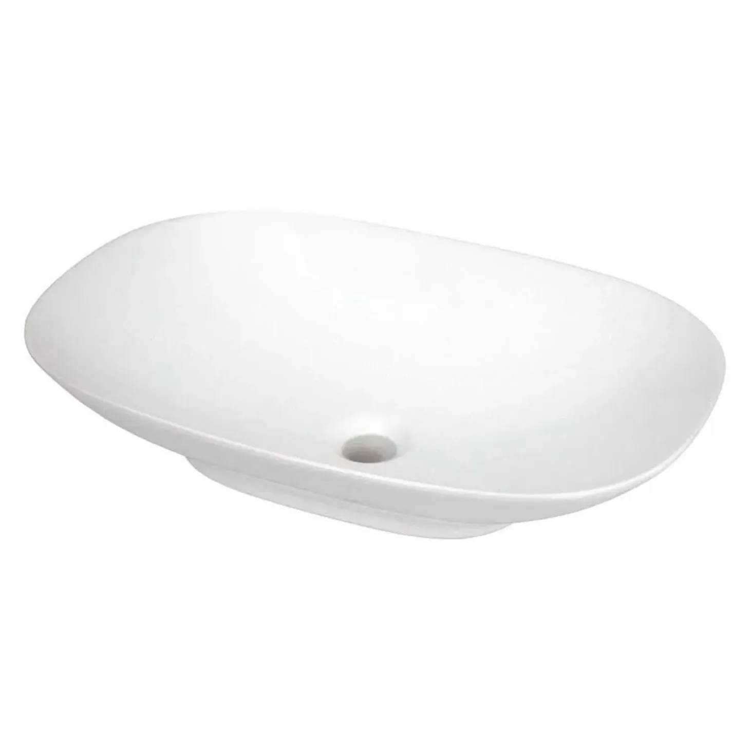 Lavabo da appoggio ceramica Rodas Idrostile foro rubinetto 60x40 cm bianco
