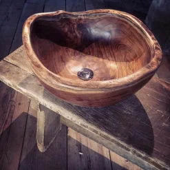 Lavabo da appoggio in teak Sarong