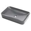 Lavabo da appoggio Jagüey Idrostile 60x40 cm antracite met