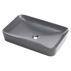 Lavabo da appoggio Jagüey Idrostile 60x40 cm antracite met
