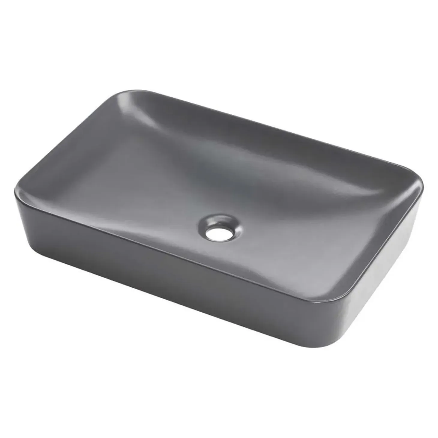 Lavabo da appoggio Jagüey Idrostile 60x40 cm antracite met