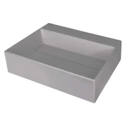Lavabo da appoggio rettangolare Puerto Padre Idrostile foro rubinetto Grigio met