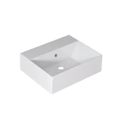 Lavabo da appoggio rotondo in ceramica 50x13,2x42 cm Bianco