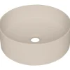 Lavabo da appoggio rotondo Limonar Idrostile foro e copripiletta Beige
