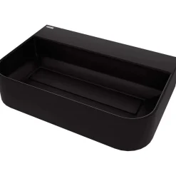 Lavabo da appoggio rotondo Rodas Idrostile foro e copripiletta Nero