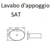 Lavabo da appoggio Sat 52 in ceramica 52x43x14 cm bianco