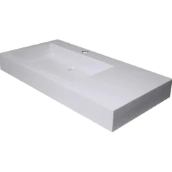 Lavabo effetto pietra Oslo 90 cm versione sinistra