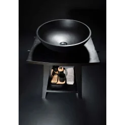 Lavabo in resina nero Pop dm 38 cm h 15 cm