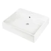 Lavabo sospeso/appoggio Madruga Idrostile foro rubinetto 60x50 cm Bianco