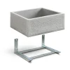 Lavandino da esterno con staffa Stoccarda in cemento grigio 45x35x16 cm