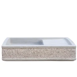 Lavandino da esterno Gavi in cemento grigio 20x80x40 cm