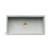 Lavandino da esterno Stoccarda in cemento grigio 70x35x16 cm