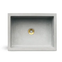 Lavandino da esterno Stoccarda in cemento grigio 45x35x16 cm