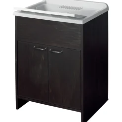 Lavatoio Pratiko in pvc a due ante effetto wenge 60 cm x 50 cm