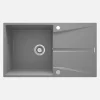 Lavello 1 vasca con gocciolatoio Idrostile Bayamo 500x216 mm grigio met