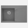 Lavello 1 vasca con gocciolatoio destra Idrostile Banes 500x195 mm Grigio Met