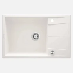 Lavello 1 vasca con gocciolatoio Idrostile Güines 500x210 mm alabastro