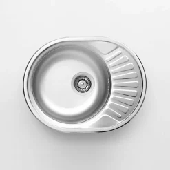 Lavello 1 vasca con gocciolatoio Idrostile Baracoa 445x160 mm satinato