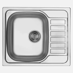 Lavello 1 vasca con gocciolatoio Idrostile Cidra 500x170 mm acciaio inox