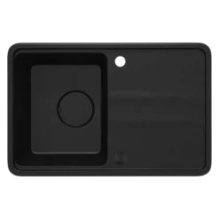 Lavello 1 vasca con gocciolatoio Idrostile Varadero 440x230 mm nero
