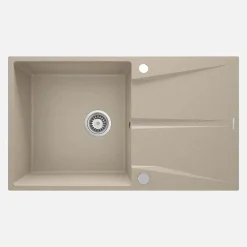 Lavello 1 vasca con gocciolatoio Idrostile Bayamo 500x216 mm sabbia