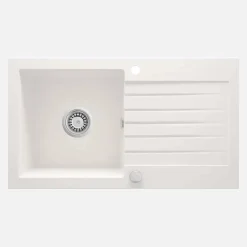 Lavello 1 vasca con gocciolatoio Idrostile Martí 440x160 mm alabastro