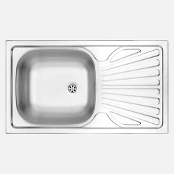 Lavello 1 vasca con gocciolatoio Idrostile Jatibonico 435x150 mm satinato