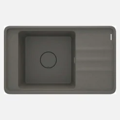 Lavello 1 vasca con gocciolatoio Idrostile Varadero 500x229 mm Antracite Met