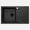 Lavello 1 vasca con gocciolatoio rett Idrostile Florida 490x194 mm Grafite Met