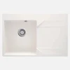 Lavello 1 vasca con gocciolatoio destra Idrostile Banes 500x195 mm Alabastro