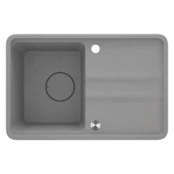 Lavello 1 vasca con gocciolatoio Idrostile Varadero 440x230 mm grigio met