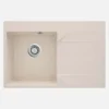 Lavello 1 vasca con gocciolatoio destra Idrostile Banes 500x195 mm beige