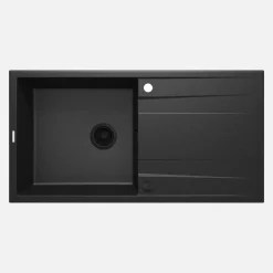 Lavello 1 vasca con gocciolatoio Idrostile Güines 520x203 mm Grafite Met