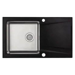 Lavello 1 vasca con gocciolatoio Idrostile Mapos 500x220 mm Grafite Metallizzata