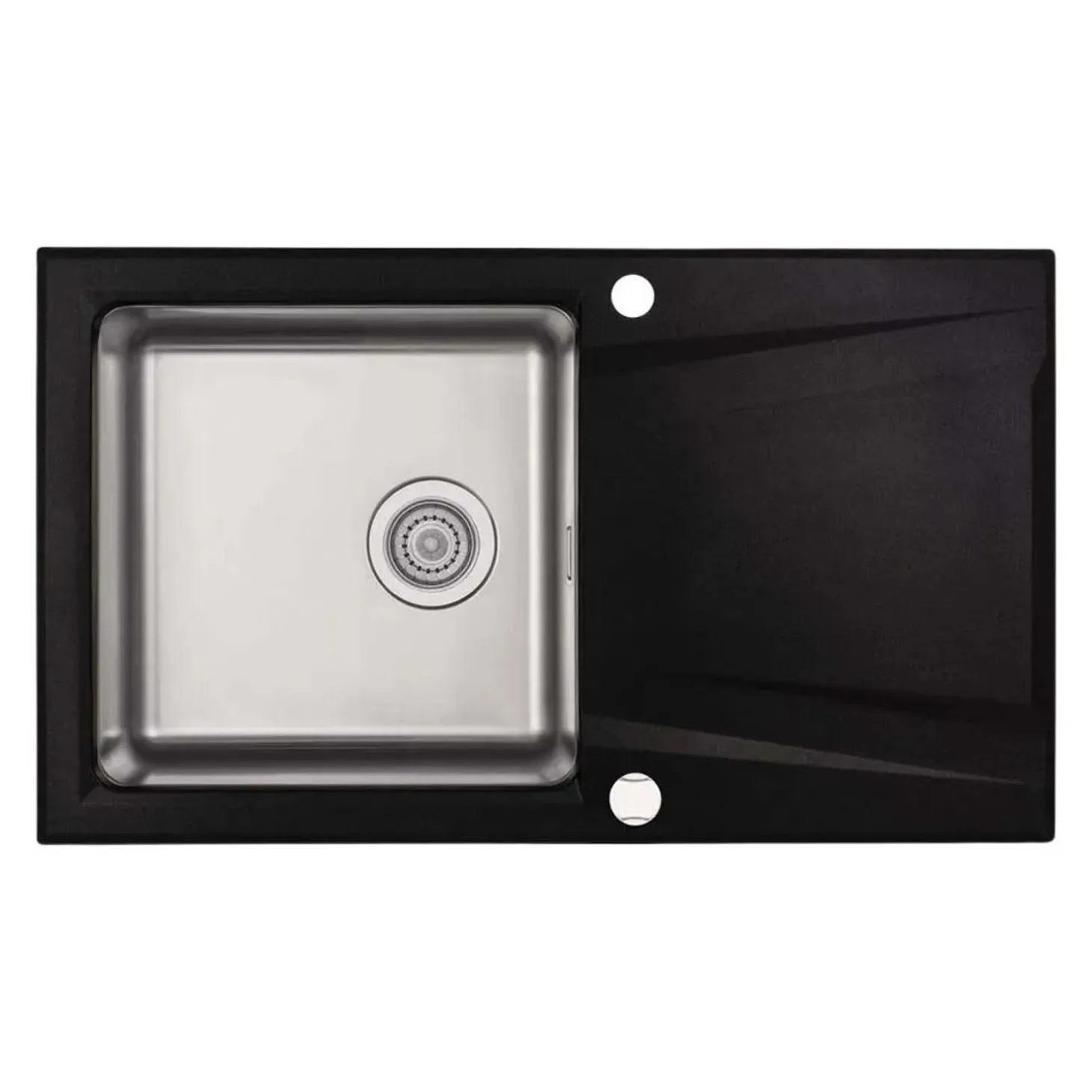 Lavello 1 vasca con gocciolatoio Idrostile Mapos 500x220 mm Grafite Metallizzata