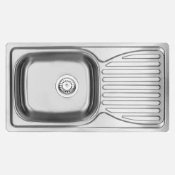 Lavello 1 vasca con gocciolatoio Idrostile Caibarién 430x160 mm satinato