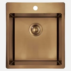 Lavello 1 vasca forma 1 Idrostile Ciego de Ávila 505x200 mm bronzo spaz