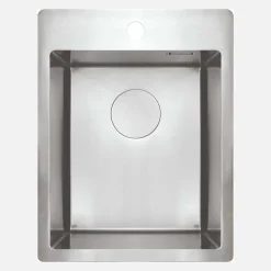 Lavello 1 vasca forma 1 Idrostile Roque con sifone 505x200 mm acciaio spazzolato